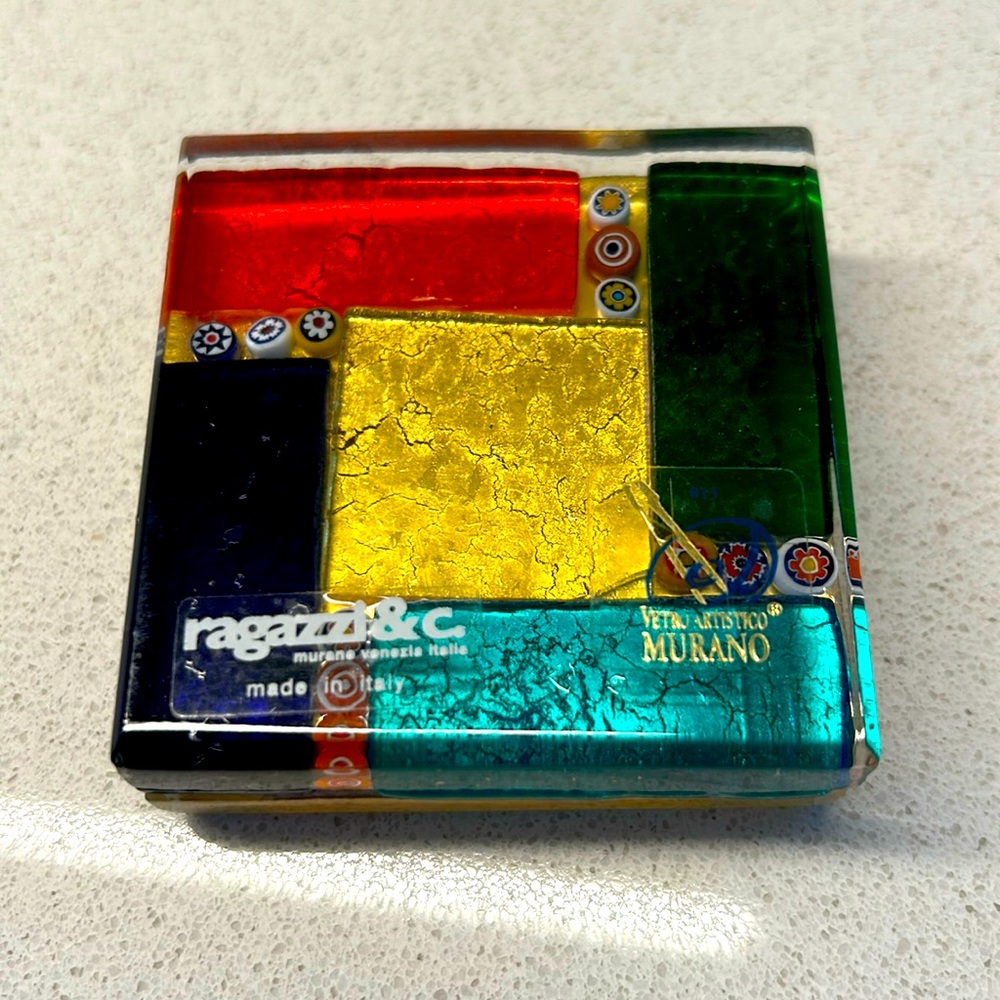 Ragazzi & C. Murano glass paperweight made in Italy